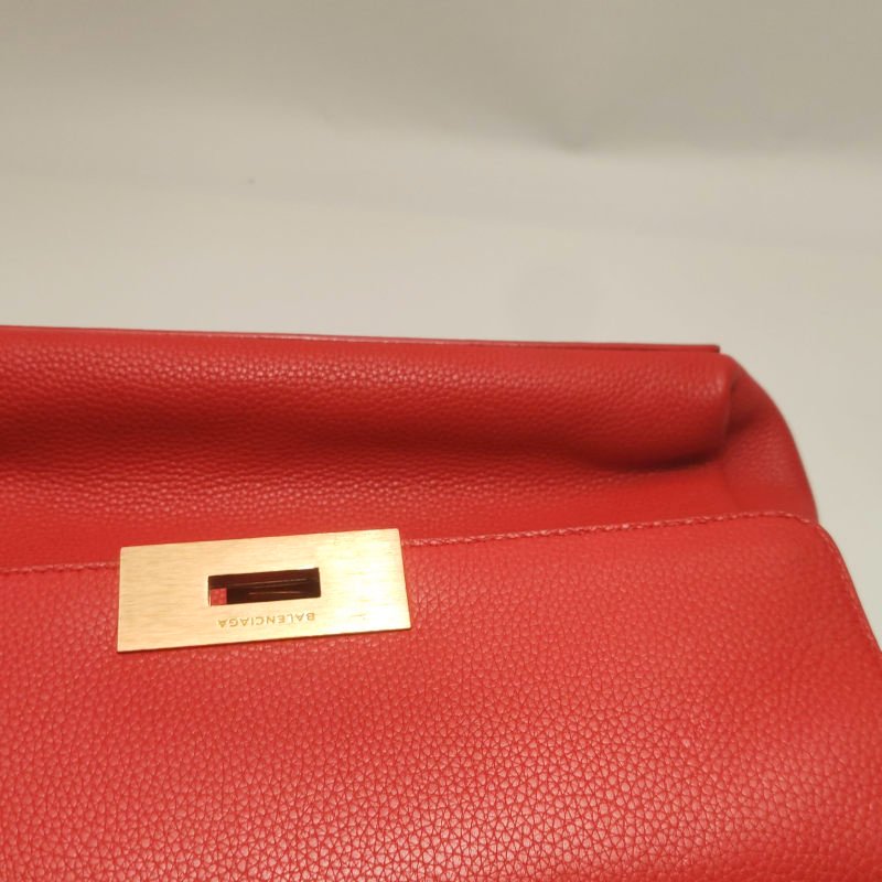 Balenciaga Le Dix Cartable牛皮純色方形按扣斜挎包單肩包-21