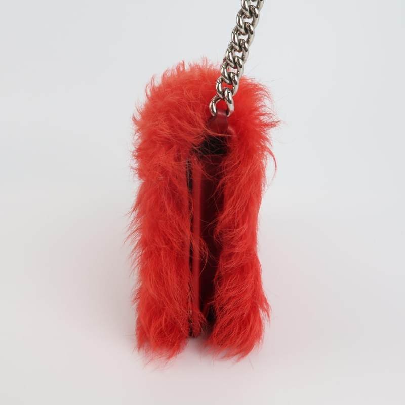 Miu Miu羊皮珍珠裝飾斜挎包單肩包-2