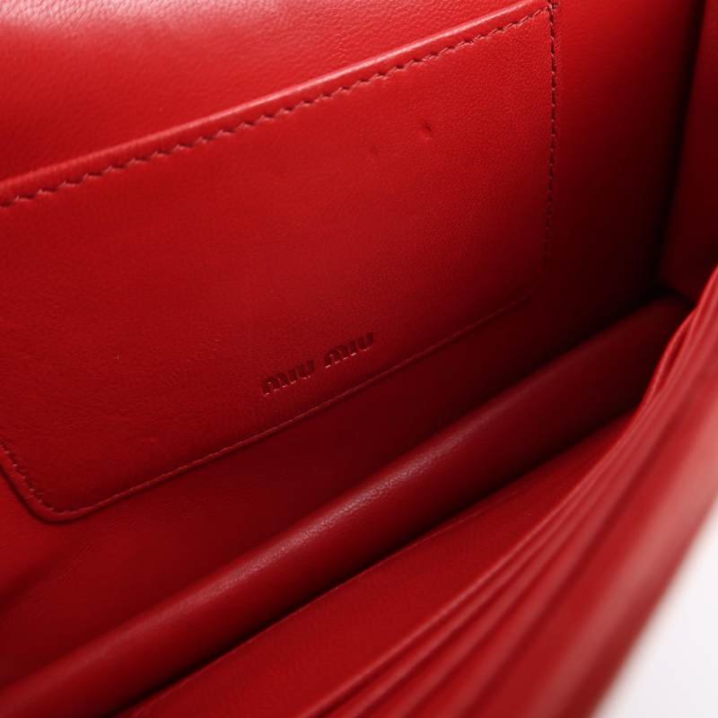 Miu Miu羊皮珍珠裝飾斜挎包單肩包-7