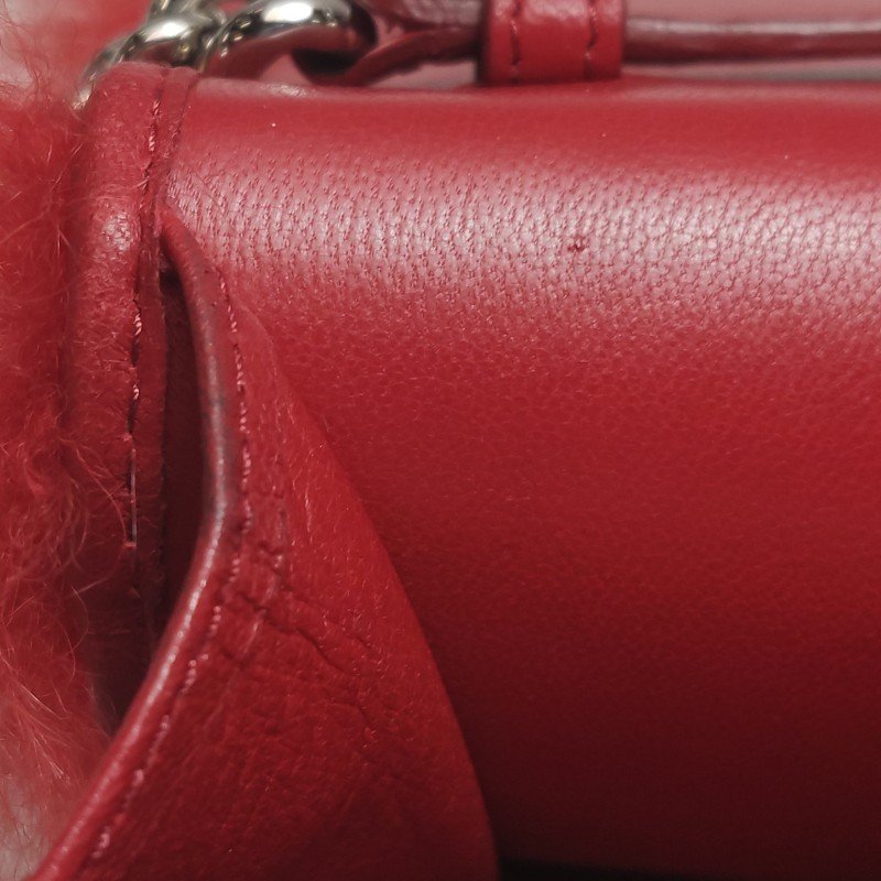 Miu Miu羊皮珍珠裝飾斜挎包單肩包-12