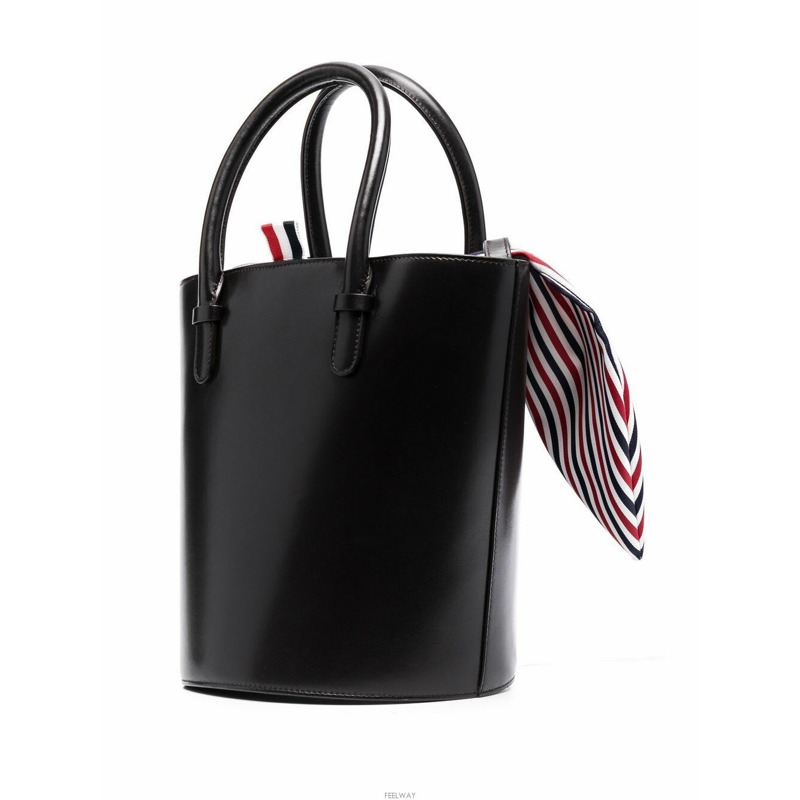 THOM BROWNE 條紋水桶包 / 深棕色 (FAP383A 06549 210)-7