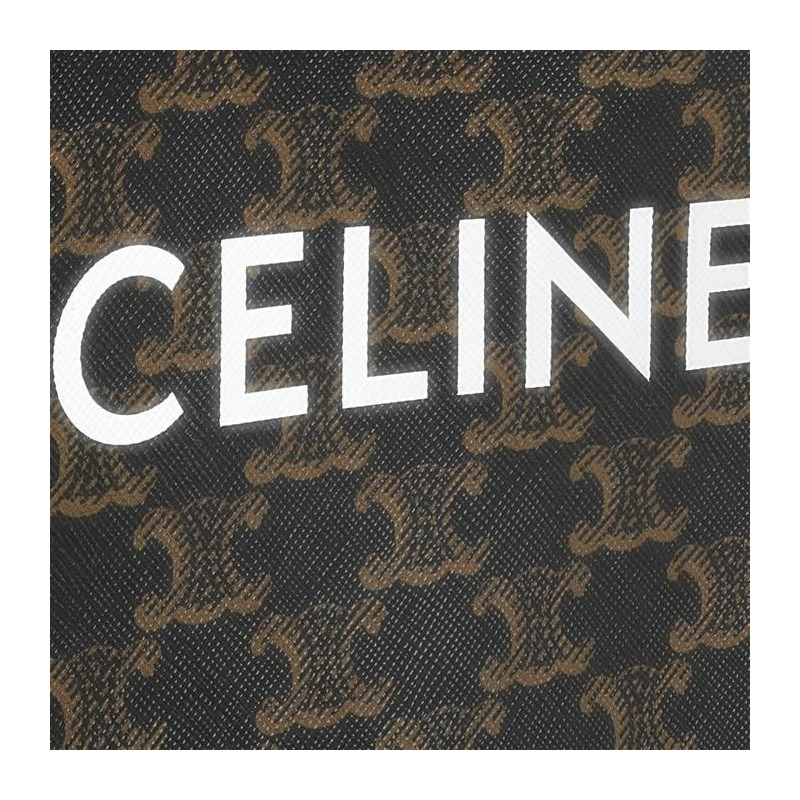 CELINE 迷你直款 Cabas 印花 Triumph 帆布畫 194372BZK04LU-3