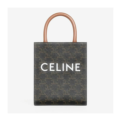 CELINE 迷你直款 Cabas 印花 Triumph 帆布畫 194372BZK04LU