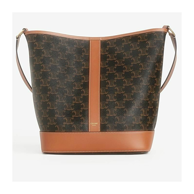 CELINE 中型水桶包 - Trionf 帆布小牛皮 191132CAS04LU-0