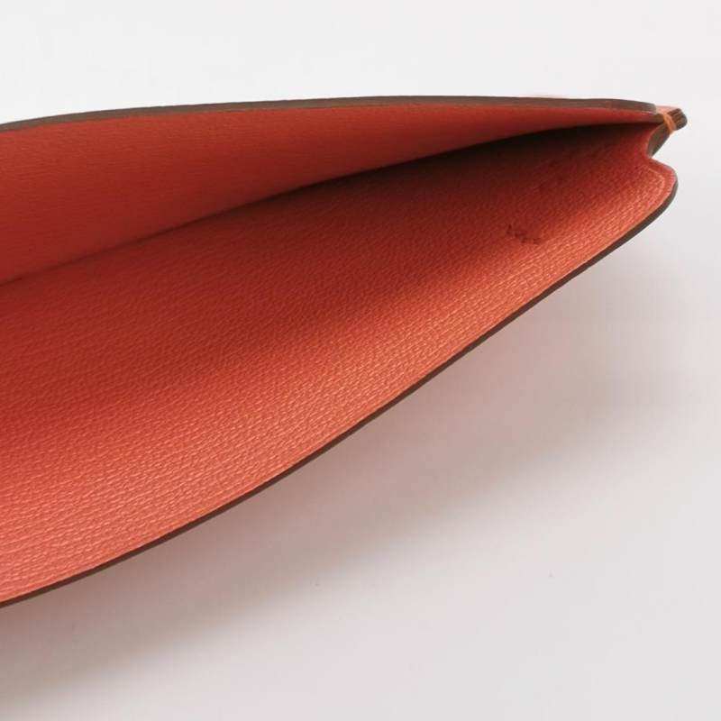 Hermes卡包Evercolor牛皮L5龍蝦粉框Q刻-5