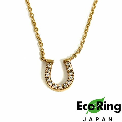 ☆ Tiffany & Co. 蒂芙尼 18K Yellow Gold Diamond Horseshoe Necklace 2.01g 18K黃金鑽石馬蹄頸鏈2.01g - 257020005
