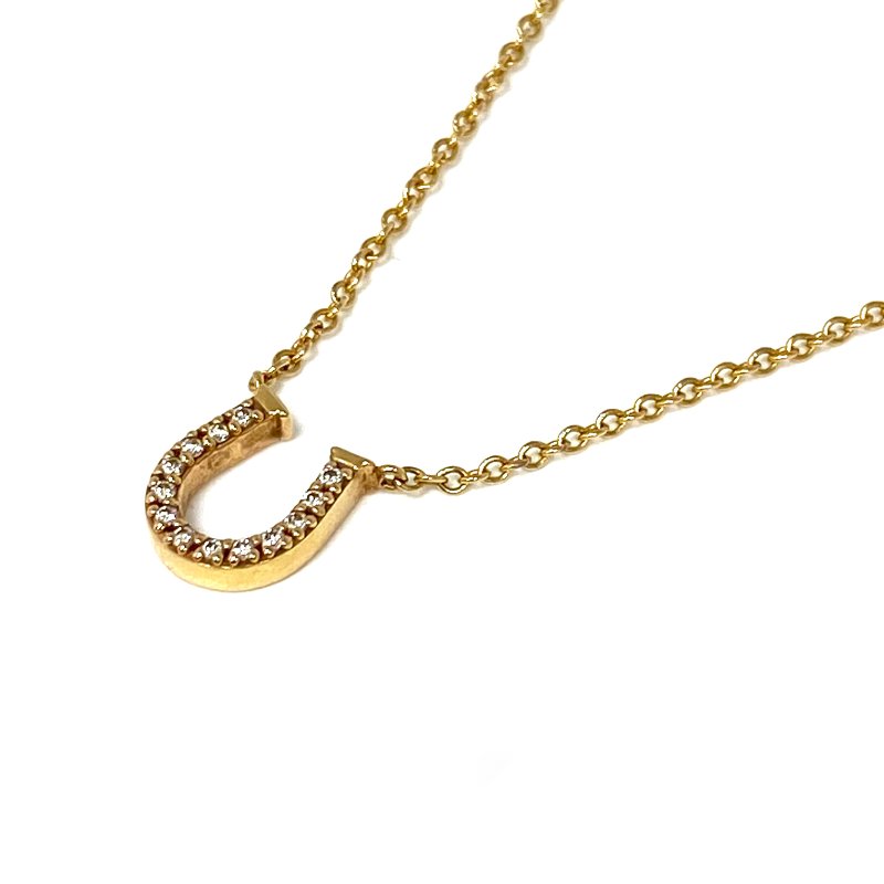☆ Tiffany & Co. 蒂芙尼 18K Yellow Gold Diamond Horseshoe Necklace 2.01g 18K黃金鑽石馬蹄頸鏈2.01g - 257020005-5