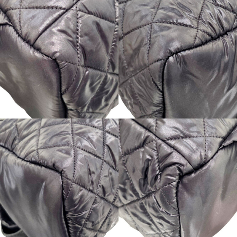 香奈兒 Coco Mark Cocoon 黑色尼龍雙肩包 (A92559) 男女款-5