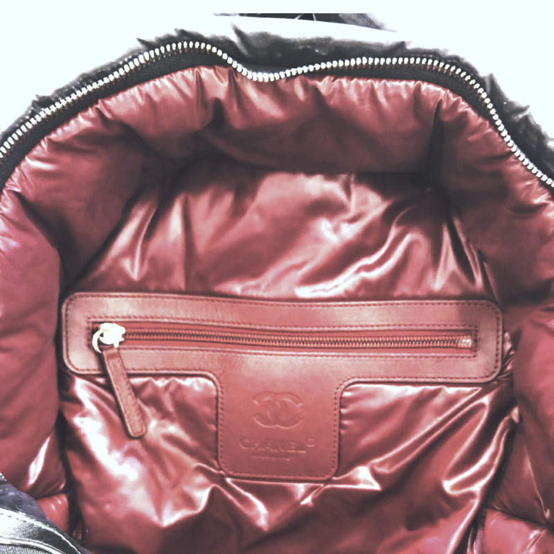 香奈兒 Coco Mark Cocoon 黑色尼龍雙肩包 (A92559) 男女款-9