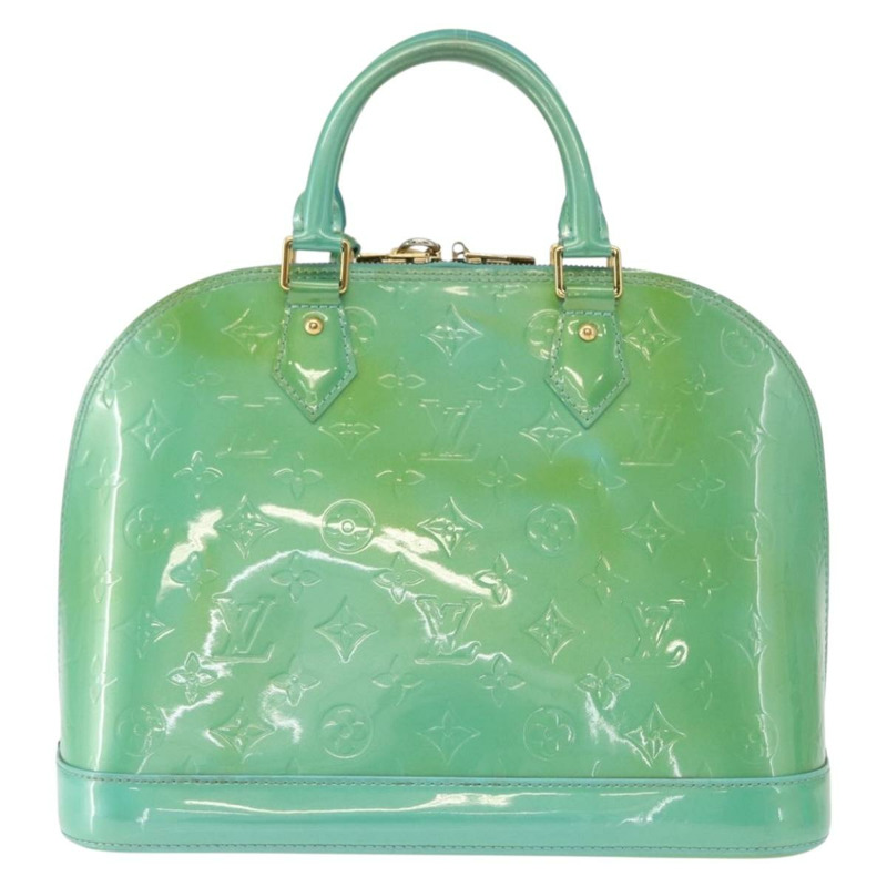 【日本直送】路易威登 Monogram Vernis Alma PM 手提包 藍色 Lagon M91694 LV Auth 157856-1