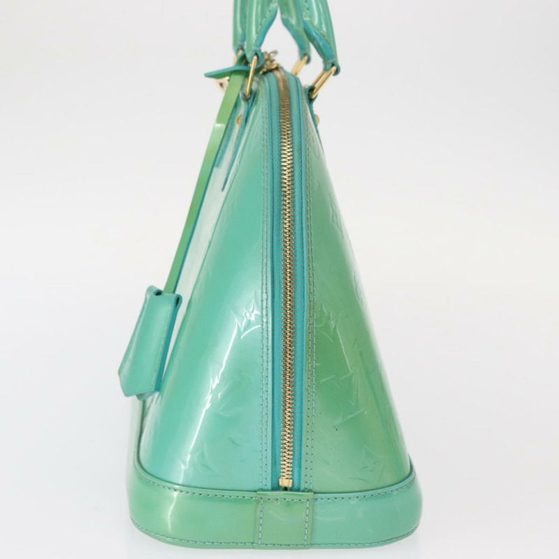 【日本直送】路易威登 Monogram Vernis Alma PM 手提包 藍色 Lagon M91694 LV Auth 157856-2