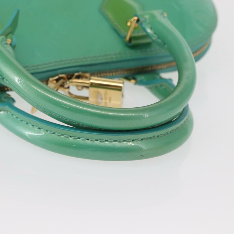 【日本直送】路易威登 Monogram Vernis Alma PM 手提包 藍色 Lagon M91694 LV Auth 157856-6