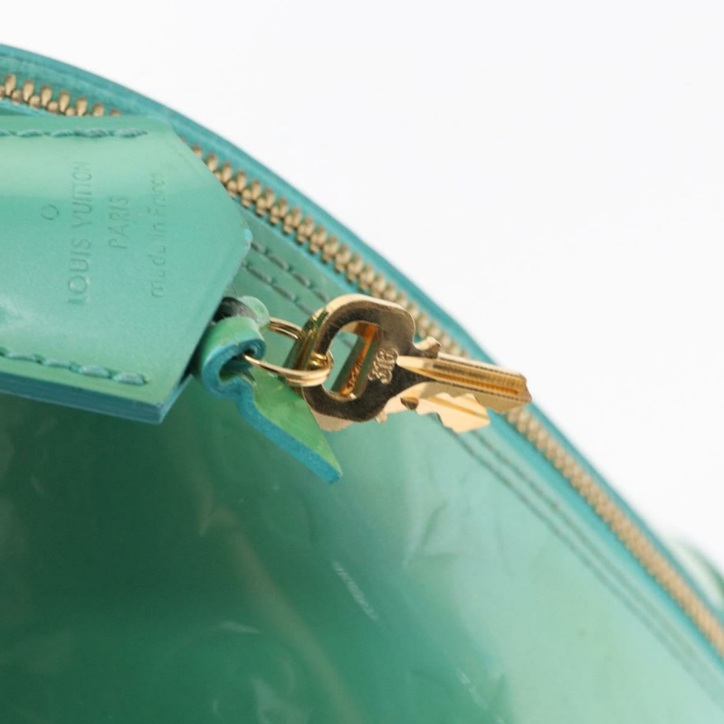 【日本直送】路易威登 Monogram Vernis Alma PM 手提包 藍色 Lagon M91694 LV Auth 157856-9