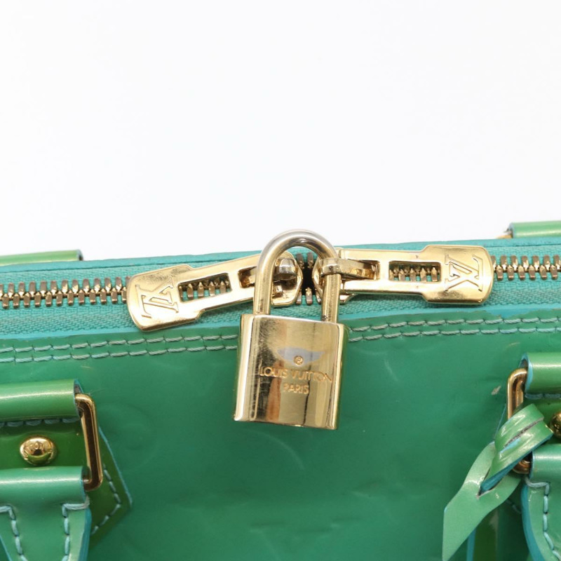 【日本直送】路易威登 Monogram Vernis Alma PM 手提包 藍色 Lagon M91694 LV Auth 157856-16