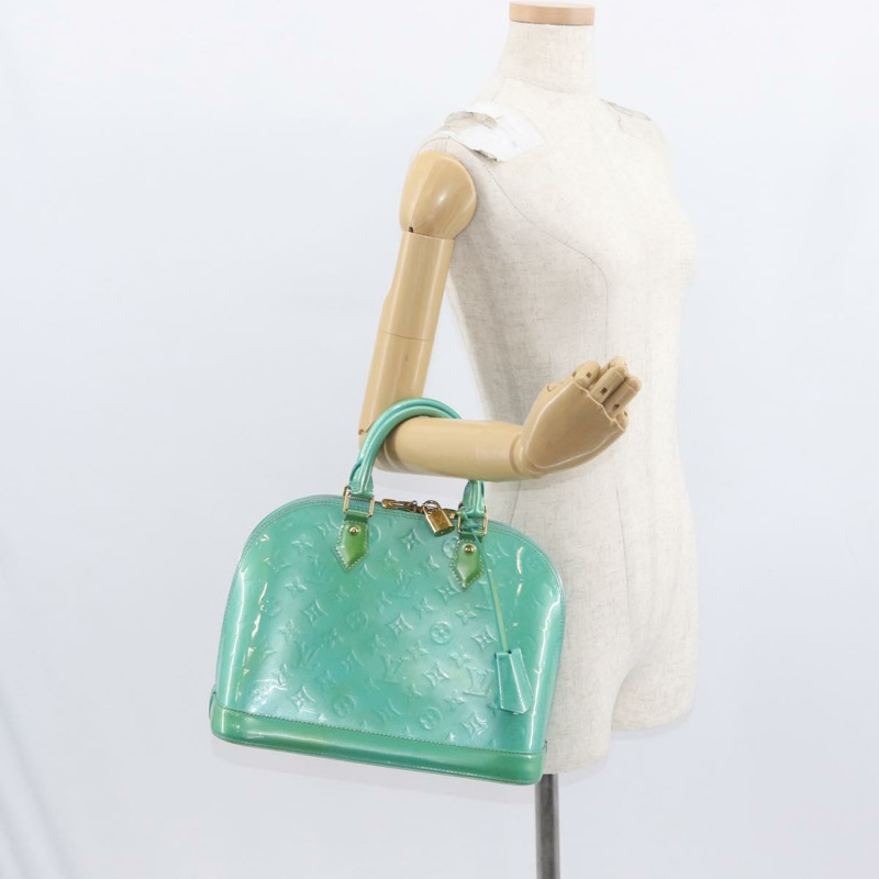 【日本直送】路易威登 Monogram Vernis Alma PM 手提包 藍色 Lagon M91694 LV Auth 157856-21