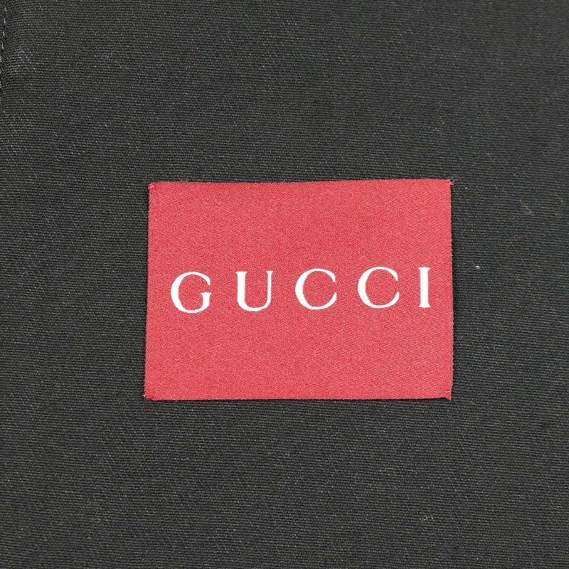 GUCCI 鑲鑽logo拉鍊牛仔外套外套 804171 棉黑色 二手 男款 #46-2