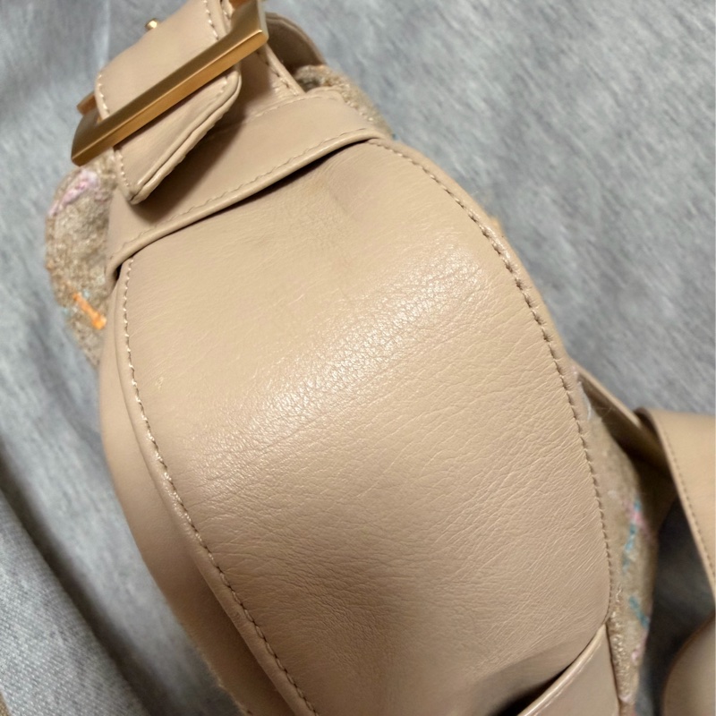 Chanel2.55經典香奈兒米色粗呢金扣2.55包*保卡雷標-8