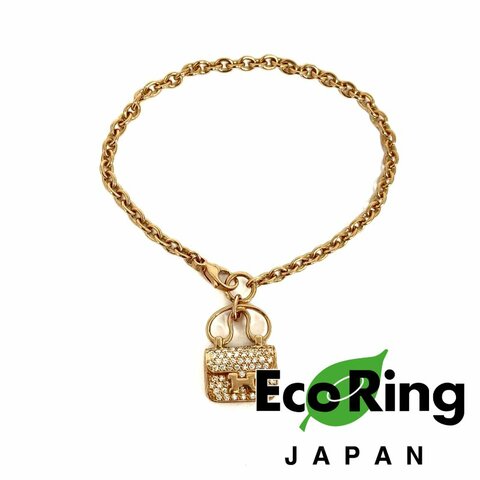 △ Hermes 愛馬仕 18K Rose Gold Diamond Amulettes Constance Bracelet 10.41g 18K玫瑰金鑽石手鏈 10.41g - 257020320