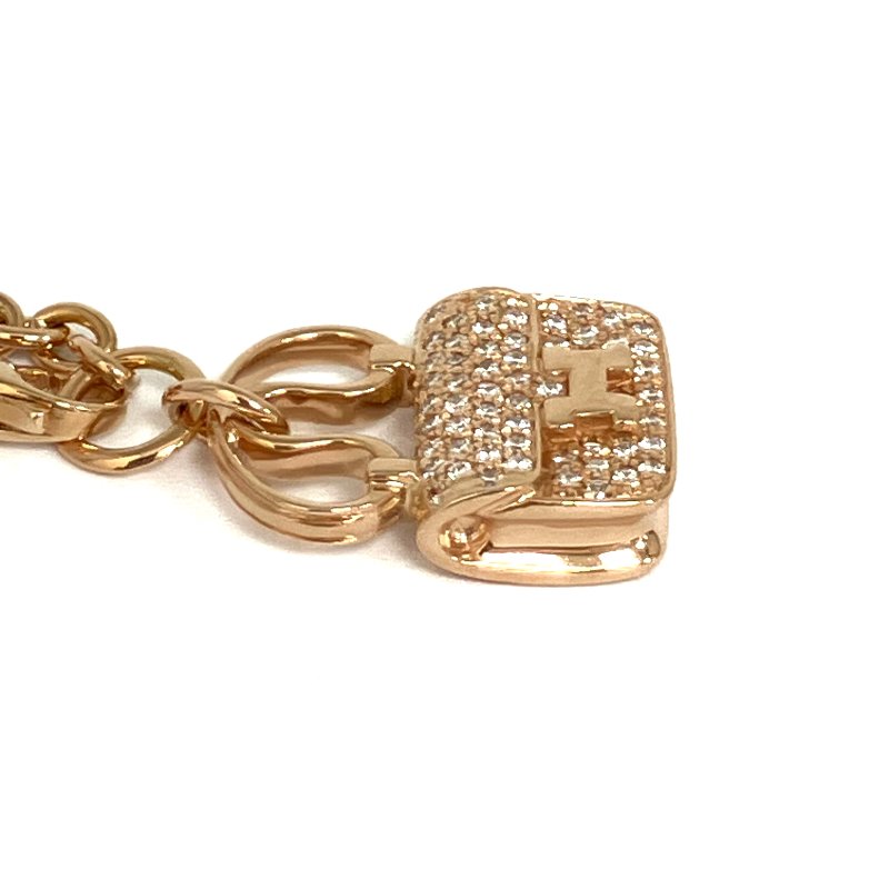 △ Hermes 愛馬仕 18K Rose Gold Diamond Amulettes Constance Bracelet 10.41g 18K玫瑰金鑽石手鏈 10.41g - 257020320-4