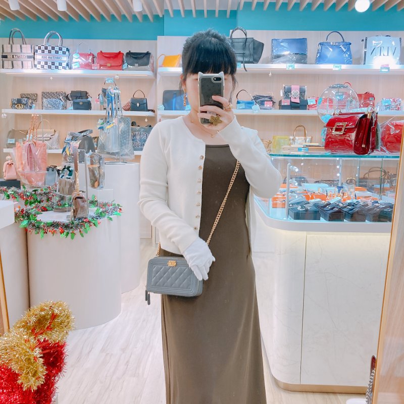 MS0443 Chanel 香奈兒 男孩 鏈條 錢包 小號 魚子醬 荔枝紋牛皮 灰色 金扣 斜背 Boy Wallet On Chain Small Caviar Grey x GHW-16