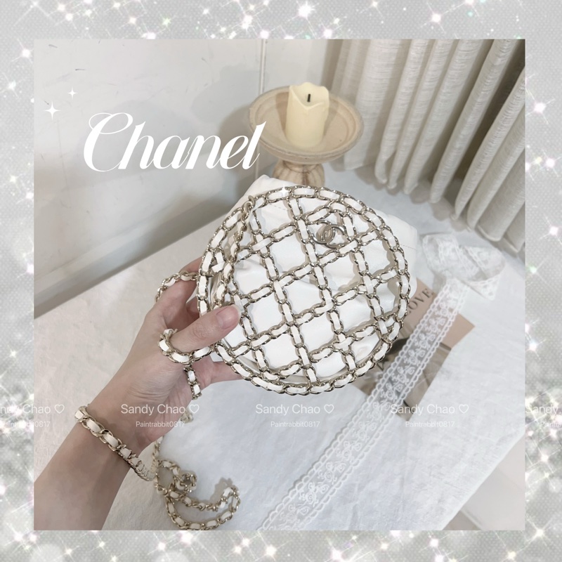 ෆ Chanel 白金穿皮鏈圓餅盒子包 小廢包-0