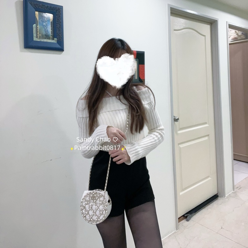 ෆ Chanel 白金穿皮鏈圓餅盒子包 小廢包-3