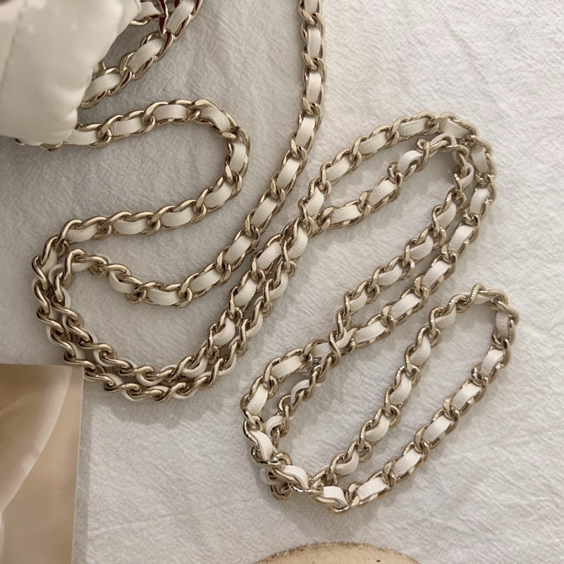 ෆ Chanel 白金穿皮鏈圓餅盒子包 小廢包-10