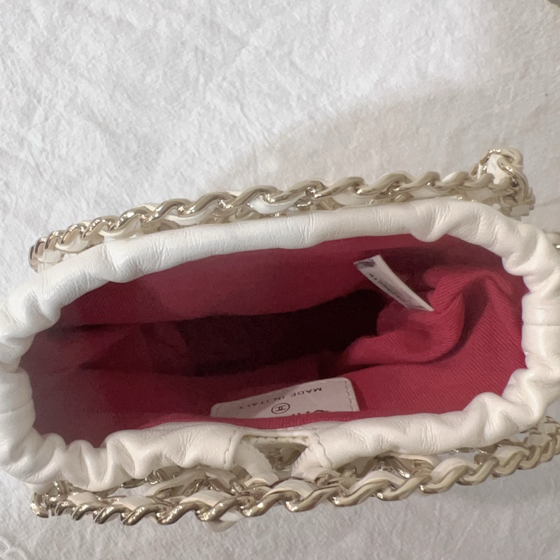 ෆ Chanel 白金穿皮鏈圓餅盒子包 小廢包-15