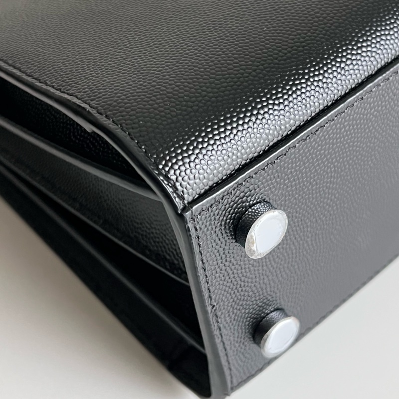 SAINT LAURENT nano22風琴包/肩背包（黑色粒面牛皮）-13