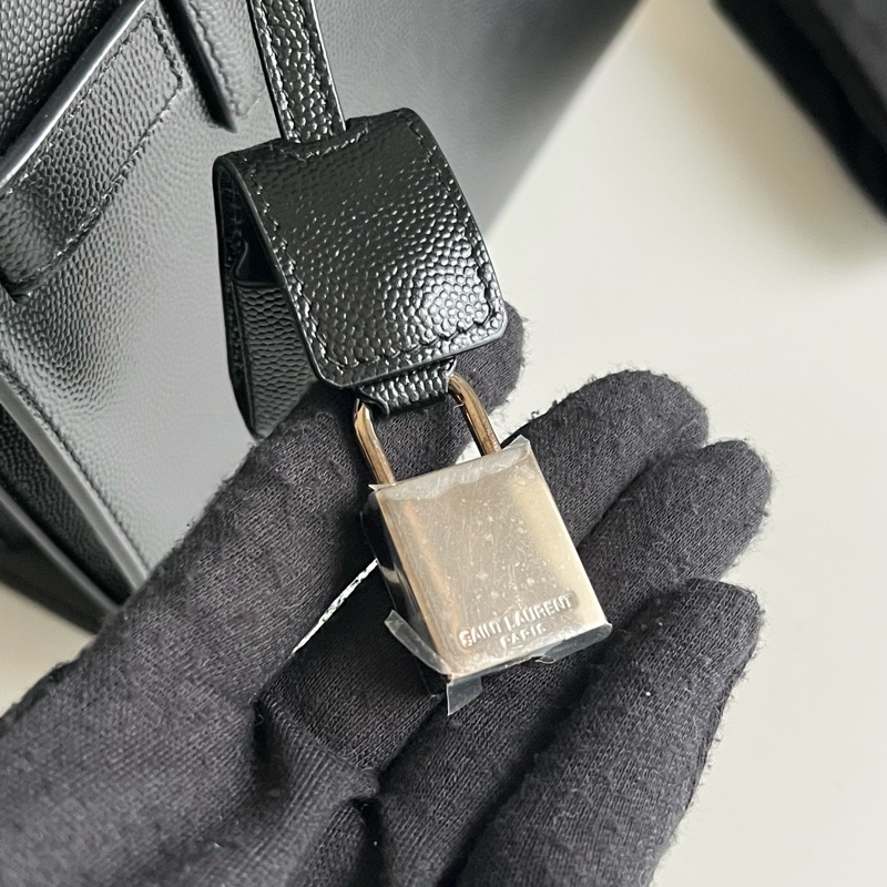 SAINT LAURENT nano22風琴包/肩背包（黑色粒面牛皮）-19