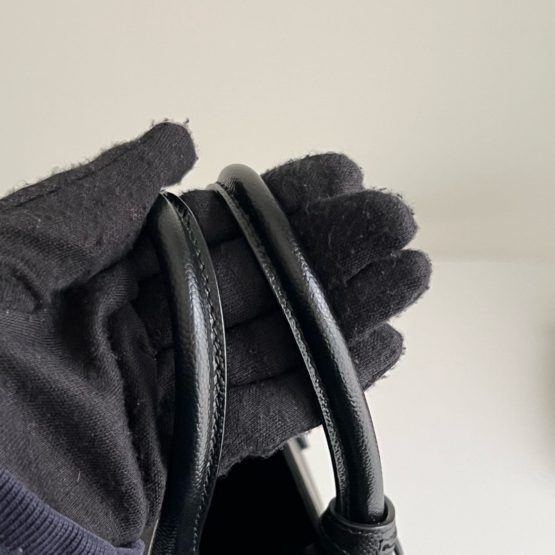 SAINT LAURENT nano22風琴包/肩背包（黑色粒面牛皮）-25