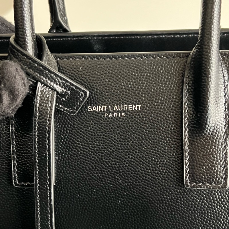 SAINT LAURENT nano22風琴包/肩背包（黑色粒面牛皮）-26