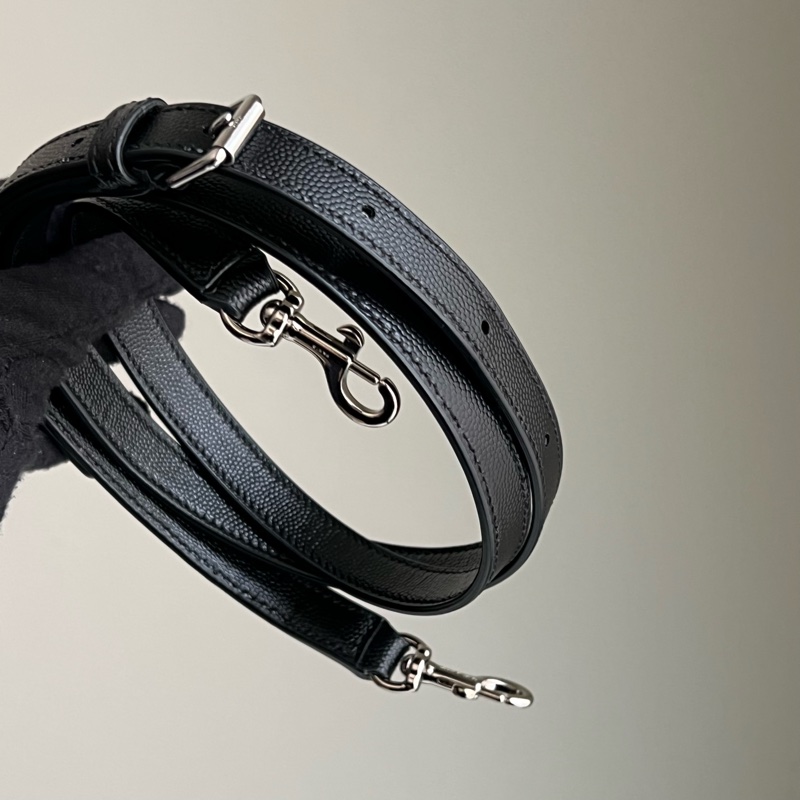 SAINT LAURENT nano22風琴包/肩背包（黑色粒面牛皮）-28