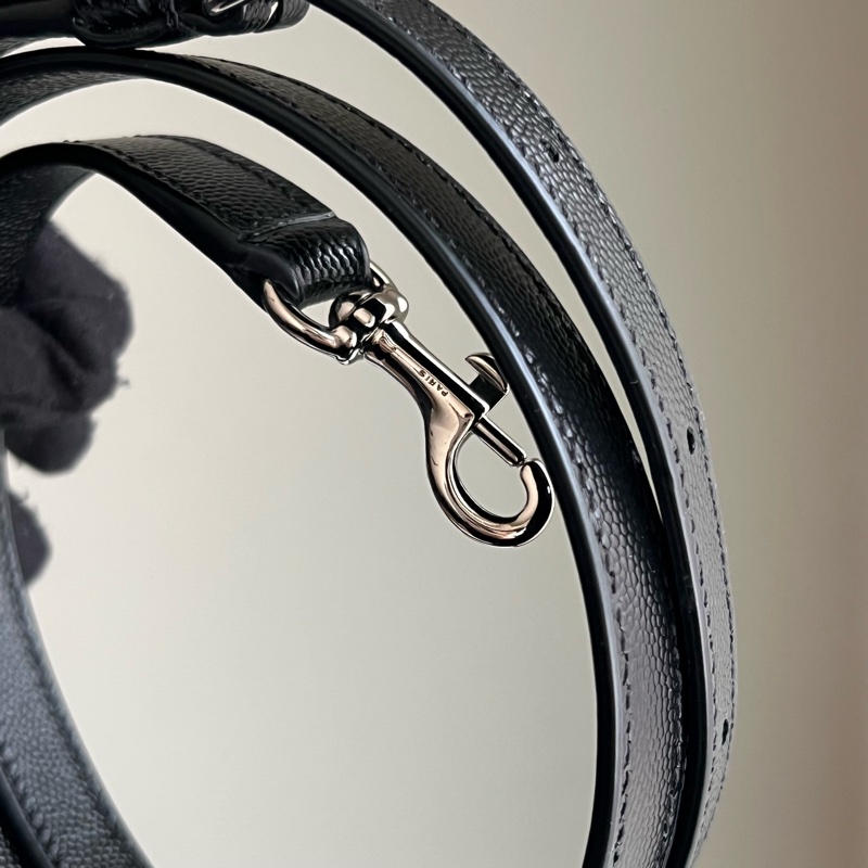 SAINT LAURENT nano22風琴包/肩背包（黑色粒面牛皮）-29