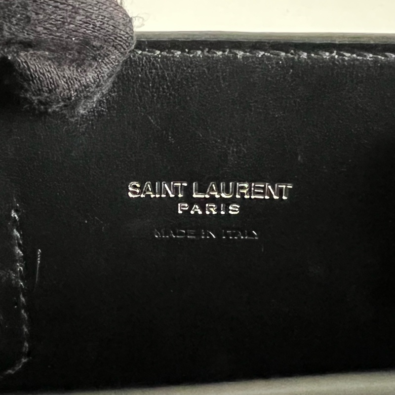 SAINT LAURENT nano22風琴包/肩背包（黑色粒面牛皮）-30