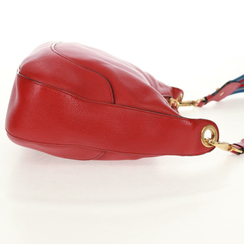 【日本直送】PRADA 紅色金色皮革肩背包，正品編號 159088V-3