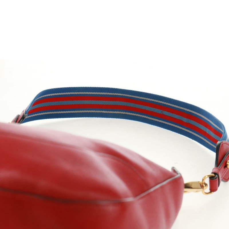 【日本直送】PRADA 紅色金色皮革肩背包，正品編號 159088V-13