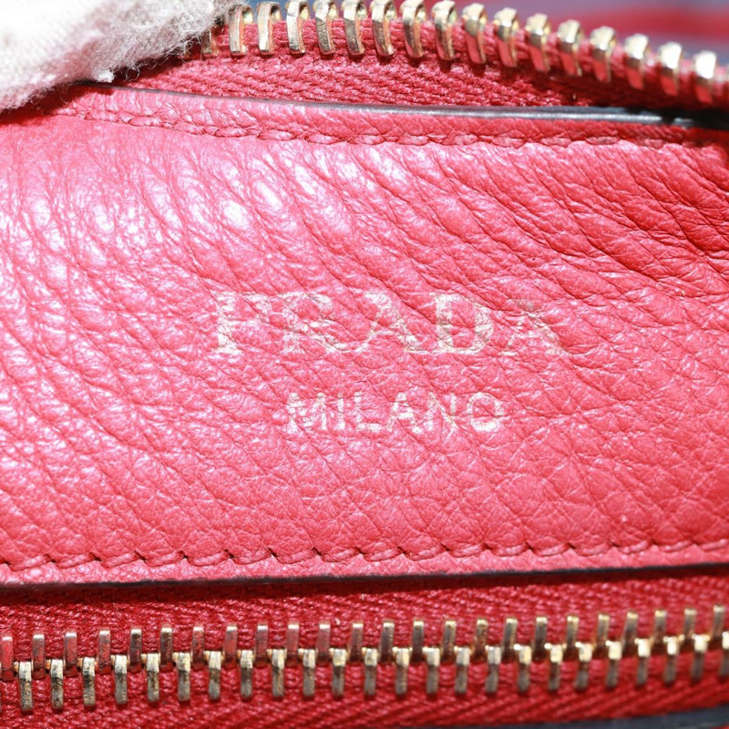 【日本直送】PRADA 紅色金色皮革肩背包，正品編號 159088V-19