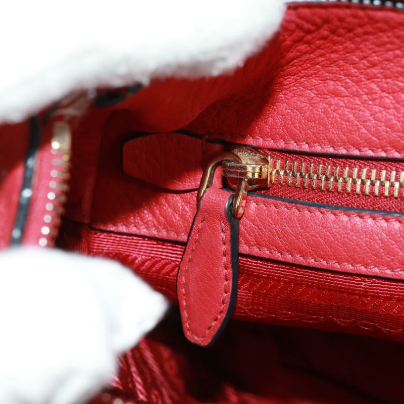 【日本直送】PRADA 紅色金色皮革肩背包，正品編號 159088V-22