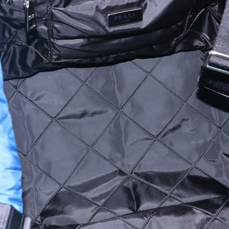 【日本直送】PRADA 波士頓包 尼龍 2way 藍色 銀色 正品 159437SAV-9