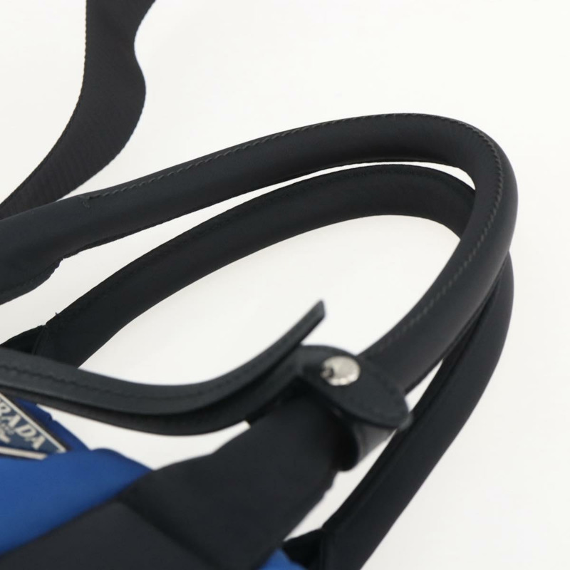 【日本直送】PRADA 波士頓包 尼龍 2way 藍色 銀色 正品 159437SAV-13