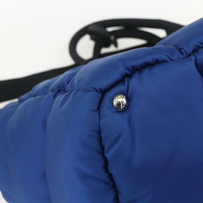 【日本直送】PRADA 波士頓包 尼龍 2way 藍色 銀色 正品 159437SAV-17