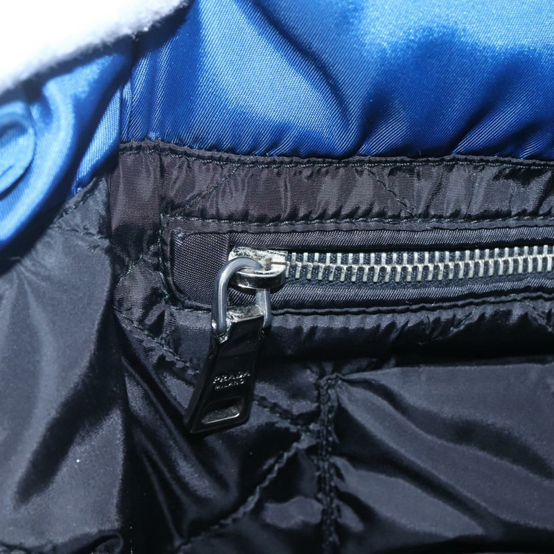 【日本直送】PRADA 波士頓包 尼龍 2way 藍色 銀色 正品 159437SAV-21
