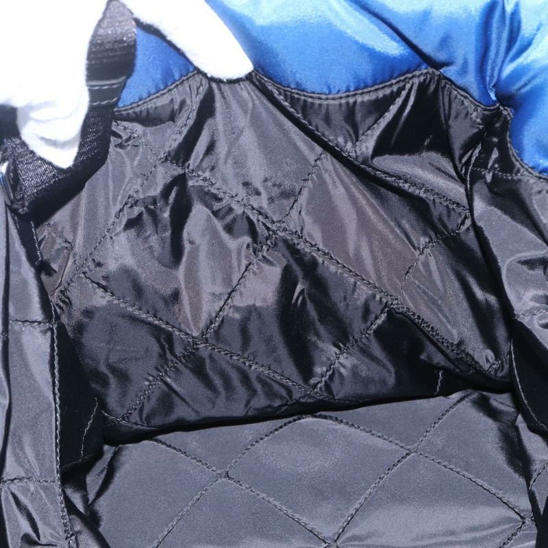 【日本直送】PRADA 波士頓包 尼龍 2way 藍色 銀色 正品 159437SAV-22