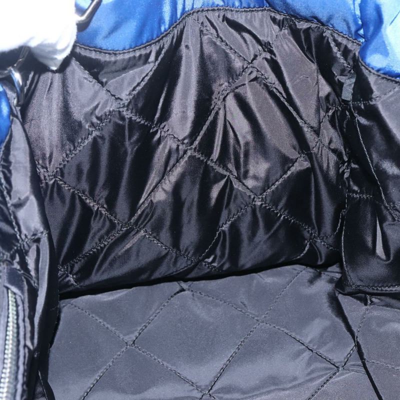 【日本直送】PRADA 波士頓包 尼龍 2way 藍色 銀色 正品 159437SAV-23