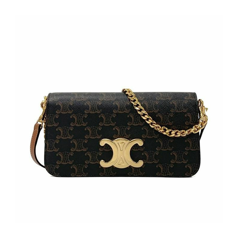 CELINE Triope Logo 多功能鏈條肩帶包 25FW 10L972DQB-0