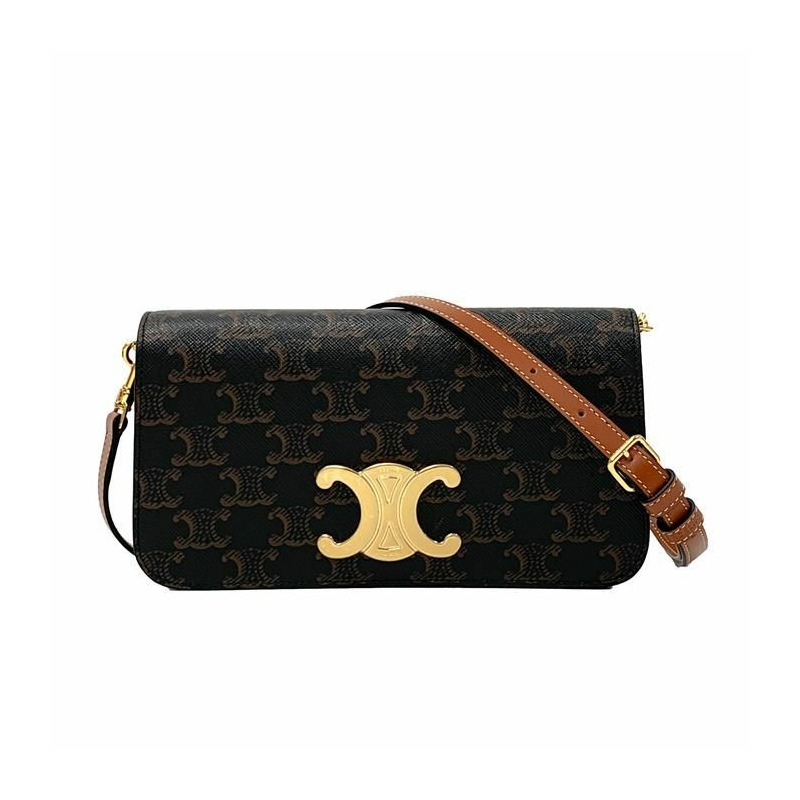 CELINE Triope Logo 多功能鏈條肩帶包 25FW 10L972DQB-3