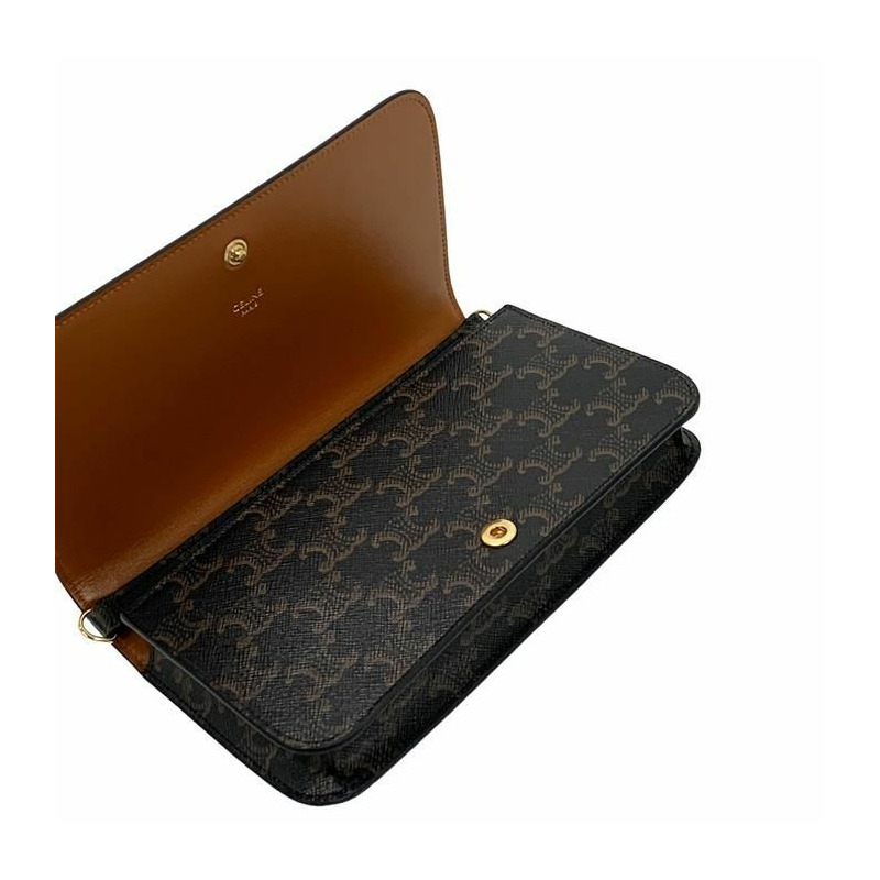 CELINE Triope Logo 多功能鏈條肩帶包 25FW 10L972DQB-7