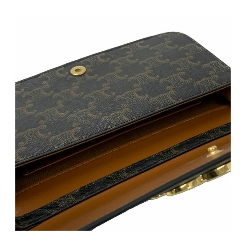 CELINE Triope Logo 多功能鏈條肩帶包 25FW 10L972DQB-8