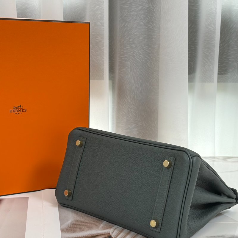 HERMES Birkin 25 -  灰綠香檳金 K-3